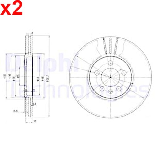 Brake disc delphi fits vw - delphi,