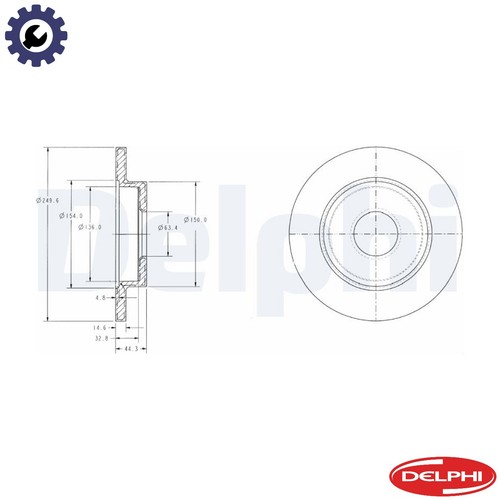 Brake disc bg3673 for seat - disc,