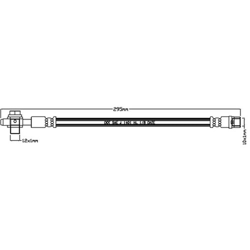 Right brake hydraulic hose - brake,