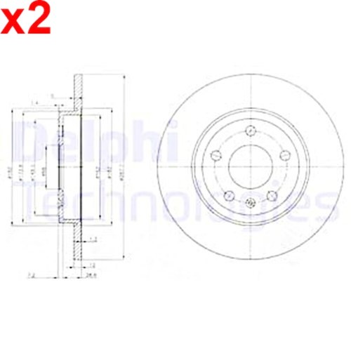 Brake disc delphi fits audi - delphi,