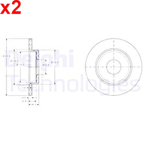 Brake disc delphi fits audi - 2x,