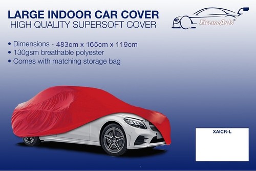 Large red indoor car cover - large,